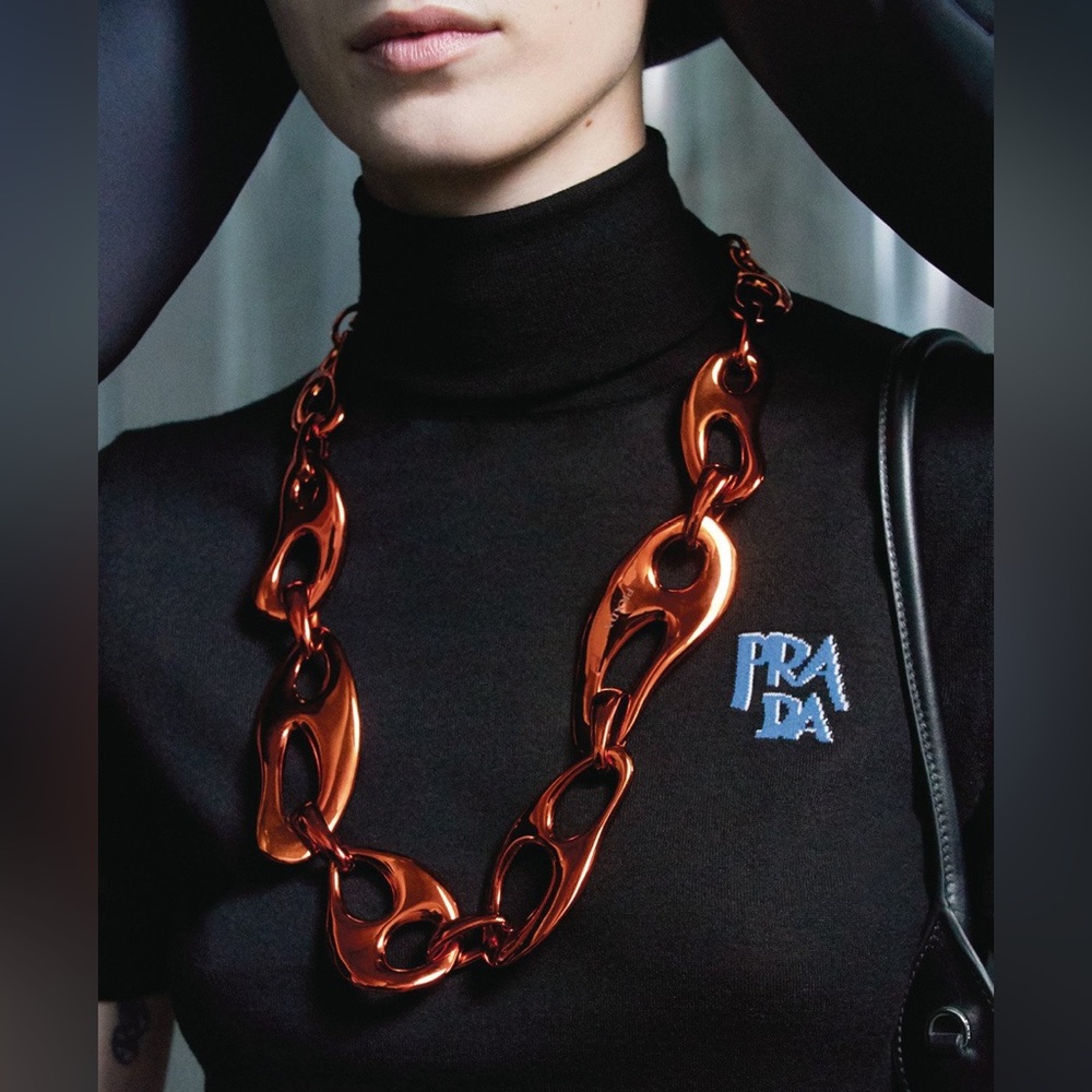 Prada Twisted Chain Necklace